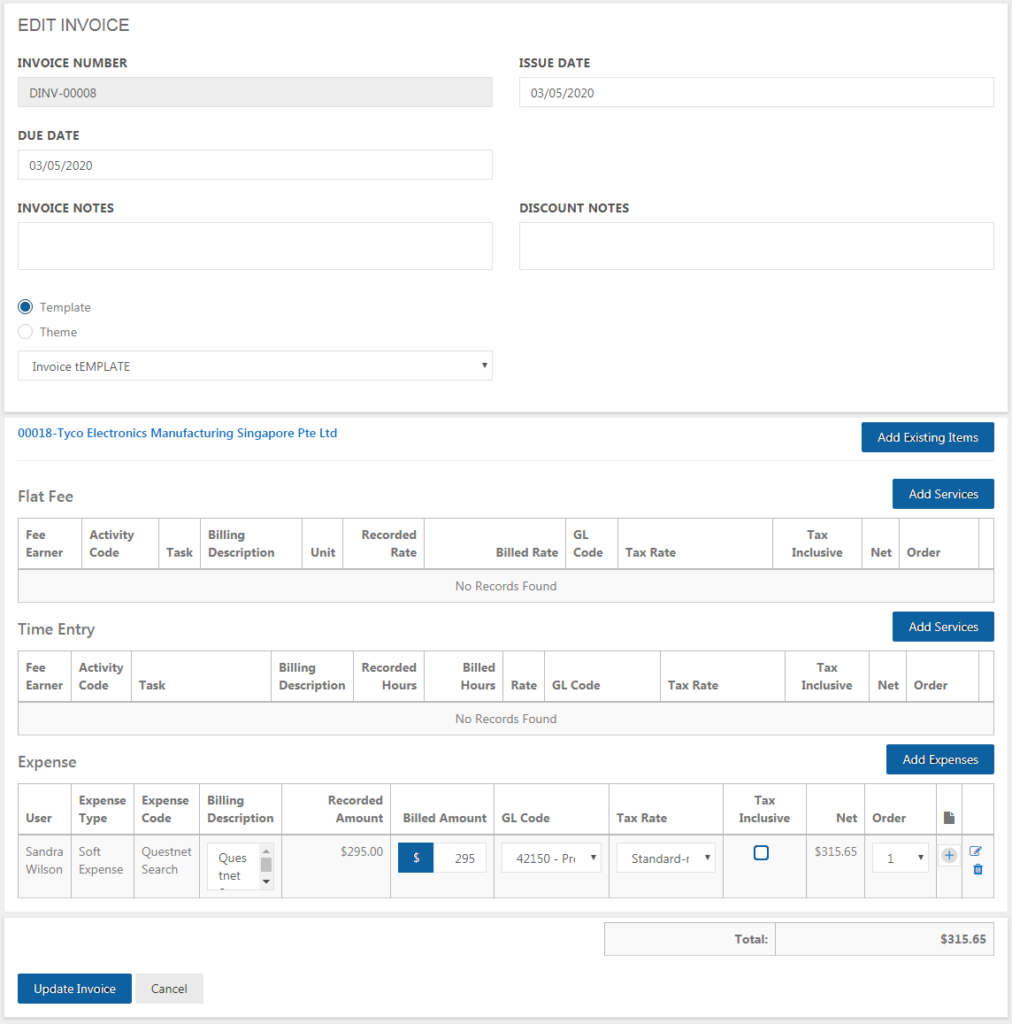 PagelightPrime Create Expenses