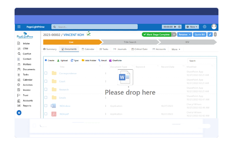 attorney email management outlook