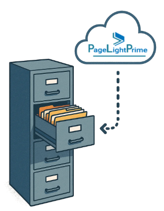 Workflow visualization of e-discovery process using PageLightPrime in a legal practice