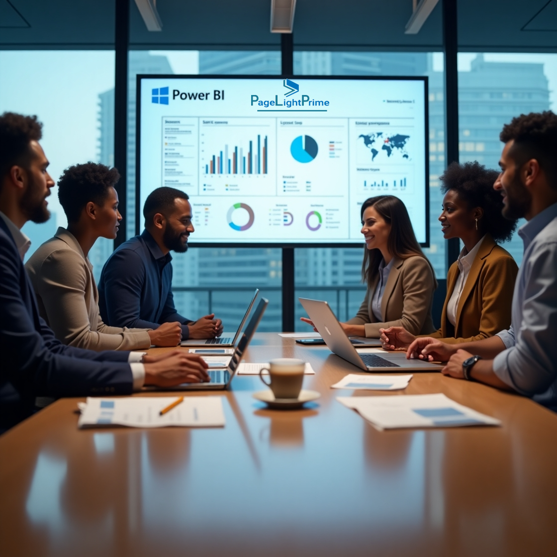 PageLightPrime Power BI reporting dashboard for law firms - Visualize financial performance, client profitability, and trust balances.