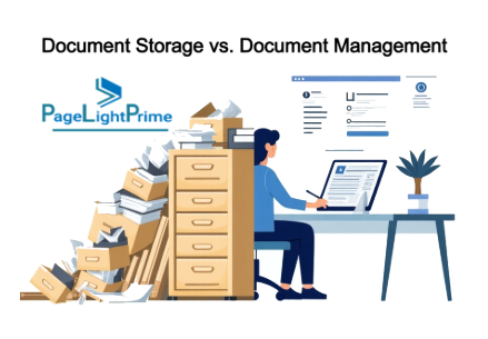 Comparison chart of document storage vs legal document management software