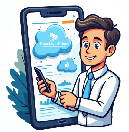 Cloud-based law firm software platform illustration