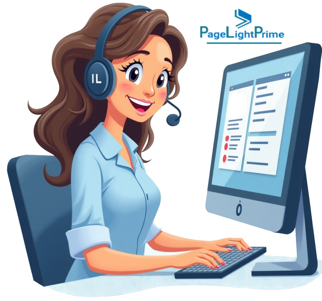 Support agent assisting with legal software updates
