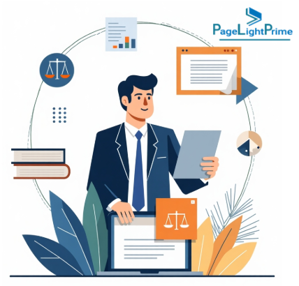Solo attorney working on legal billing software at a desk