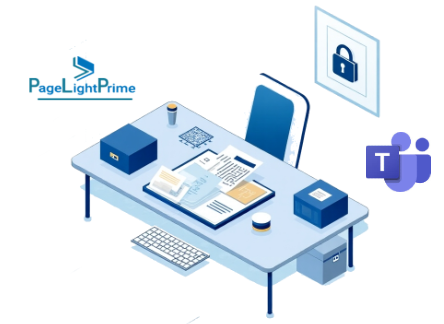 Lawyers collaborating securely in Microsoft Teams on a legal matter