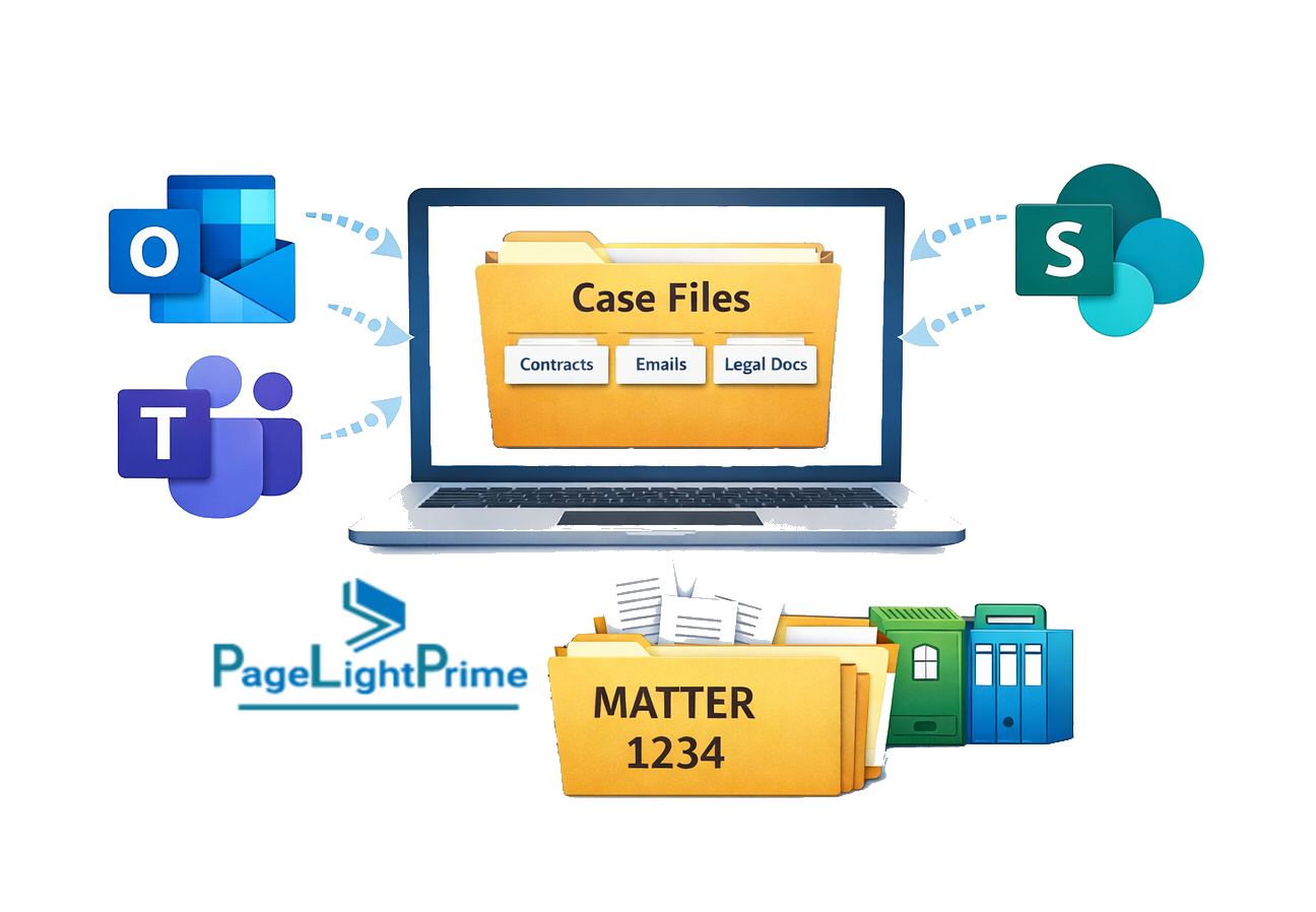 Attorney dragging email from Outlook to SharePoint matter folder