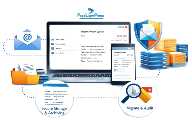 PageLightPrime legal email management solution built on Microsoft 365