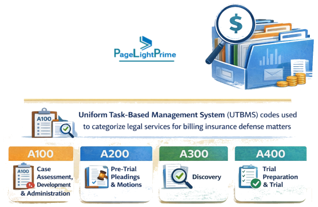 Illustration of insurance carrier billing guideline compliance workflow