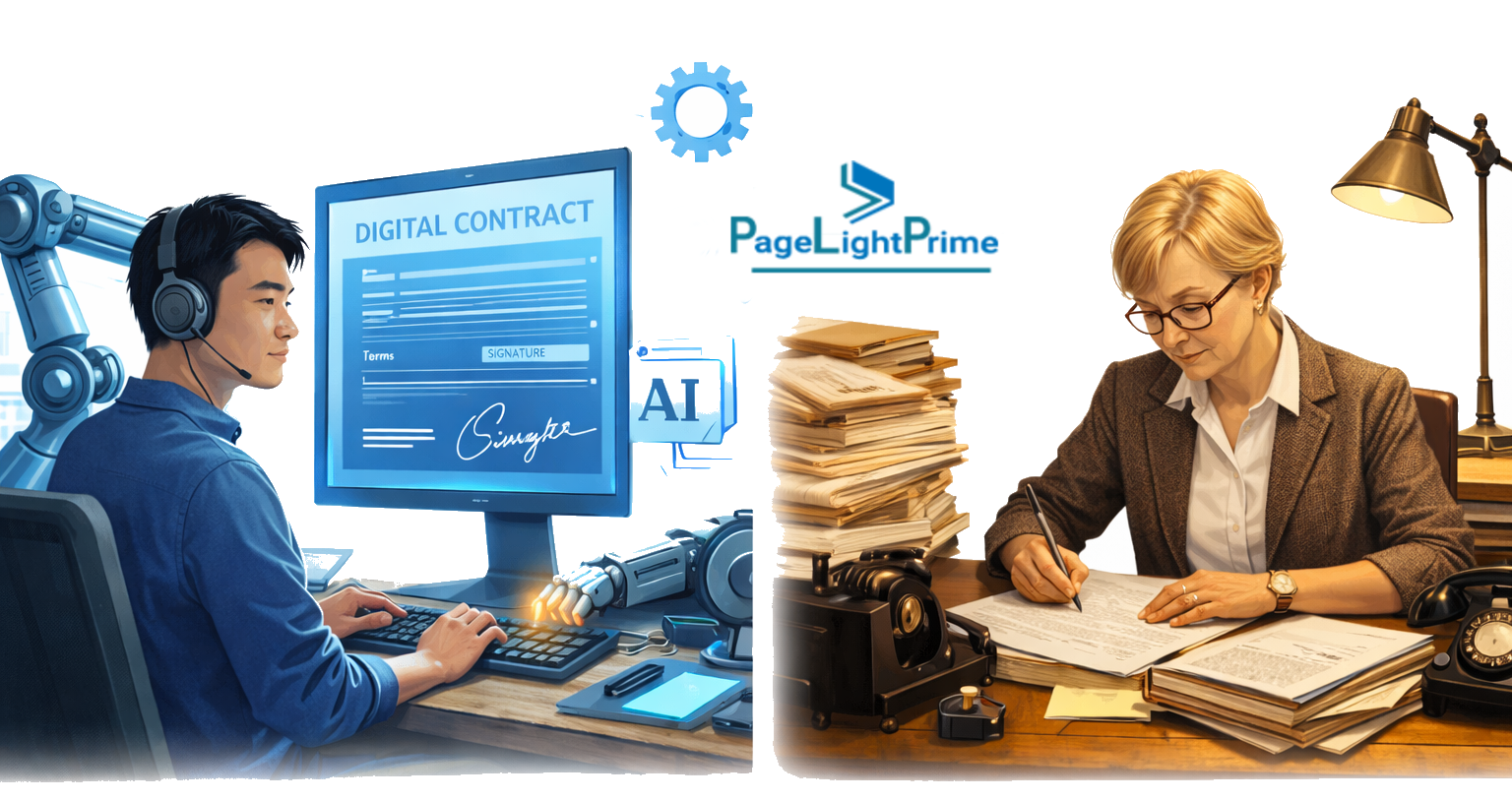 legal practice showing professionals collaborating, virtual communication,