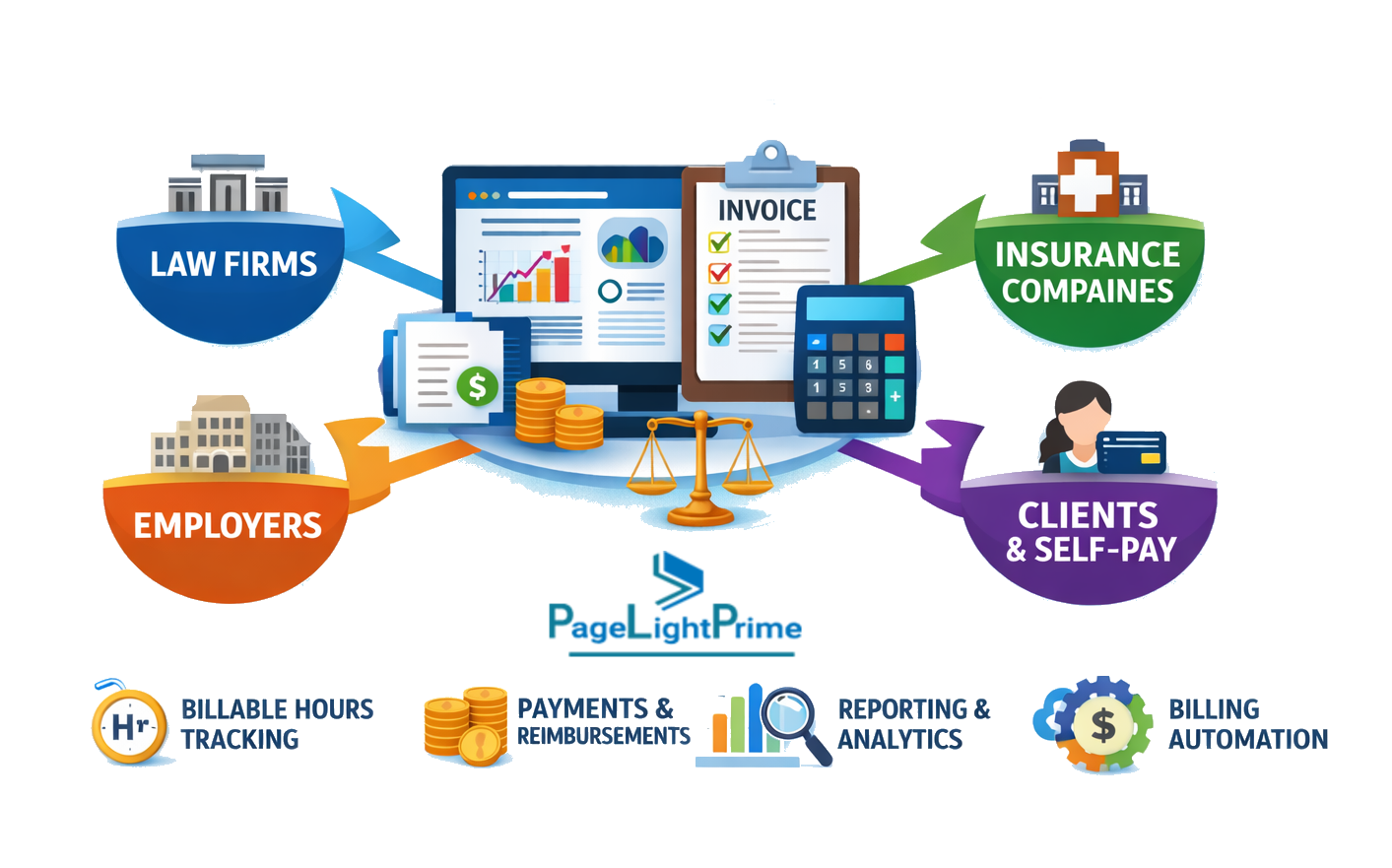  Workflow of insurance defense billing with multiple carriers and compliance requirements