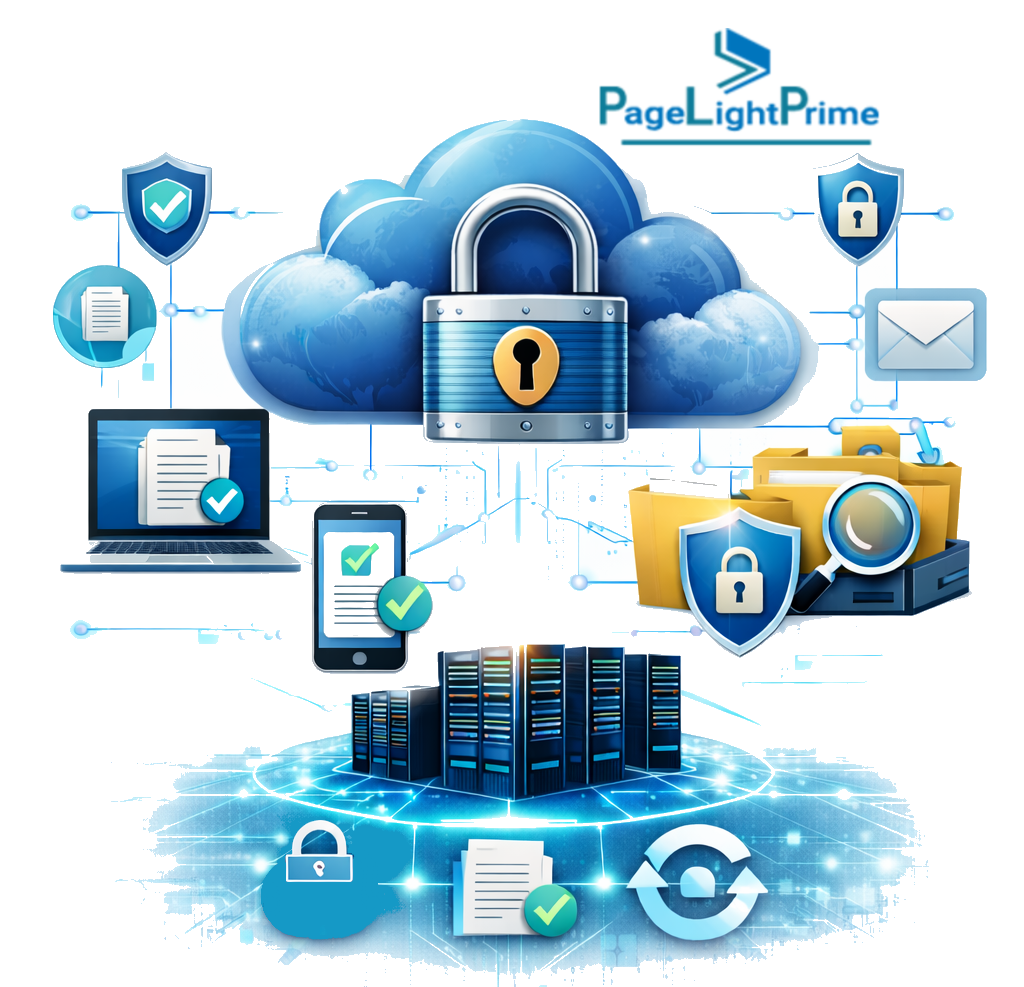 Diagram of a law firm document management system architecture with compliance, security, and metadata layers.