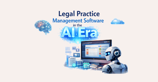 Legal practice management software dashboard for managing cases and documents