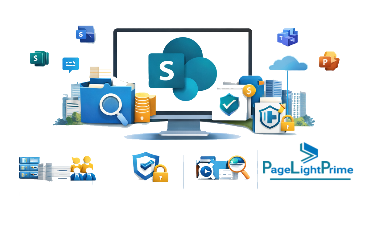 Microsoft 365 ecosystem for legal document management including SharePoint Teams and Purview
