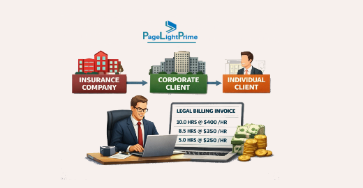 Diagram showing how multi payor legal billing works across multiple insurers in a single legal matter