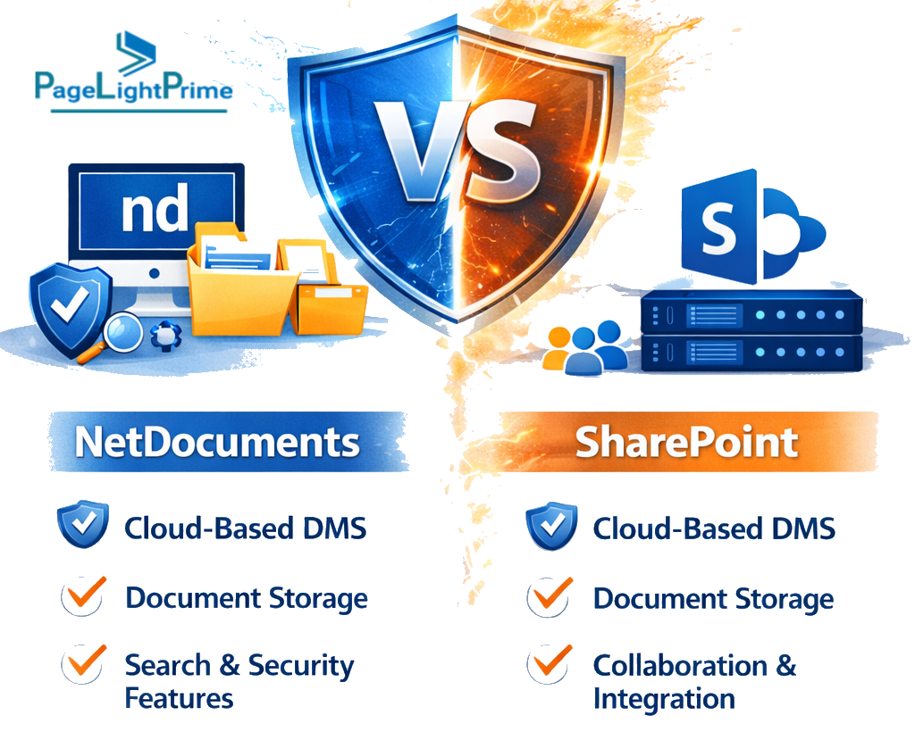 Architecture diagram showing migration from NetDocuments to SharePoint with metadata mapping