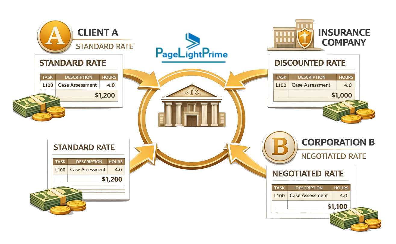 Automated UTBMS coding system for legal billing in insurance defense cases