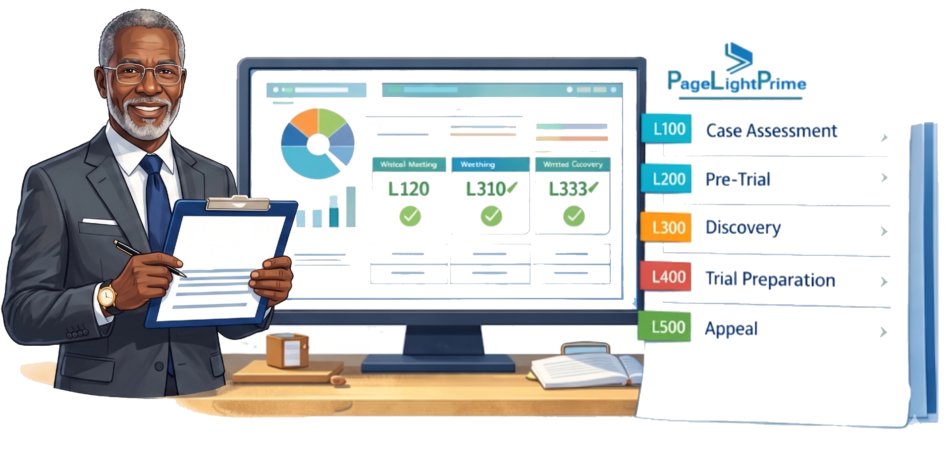  Back-office legal automation system showing automated billing, accounting workflows, and financial reconciliation processes for law firms.