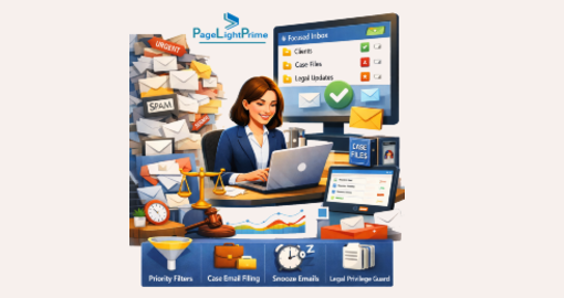Legal email management dashboard showing matter-centric email organization in Outlook