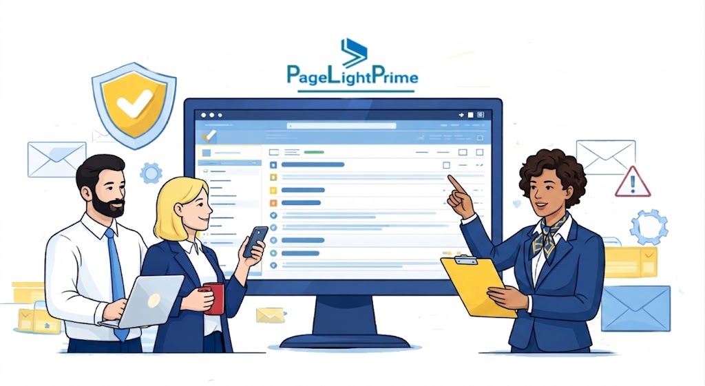 law firm team using accounting and matter management software dashboards alongside text explaining