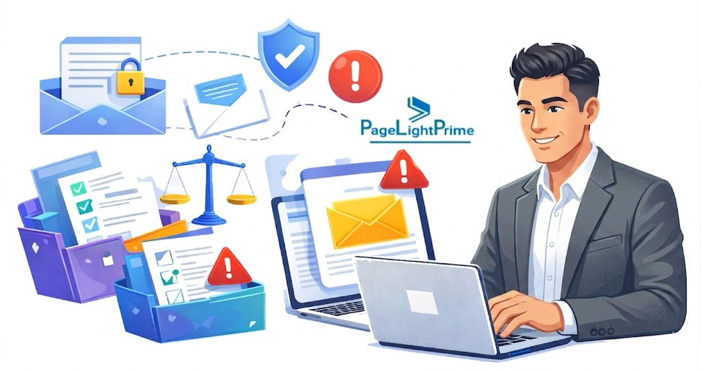 legal practice management software. On the left, an illustration shows a diverse team of legal professionals collaborating