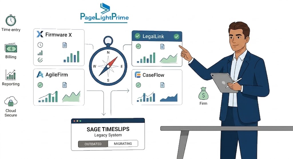 An informational graphic titled "Clio Migration Checklist" outlining the data steps for law firms switching platforms.