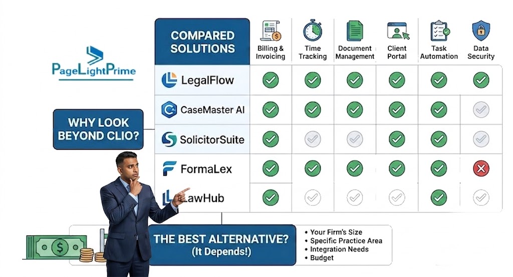 Legal practice management software market overview in 2026 showing top platforms