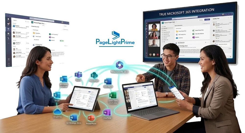 View of Microsoft SharePoint Online configured as a legal document management system, showcasing structured matter folders, document version controls, and custom legal metadata tags.