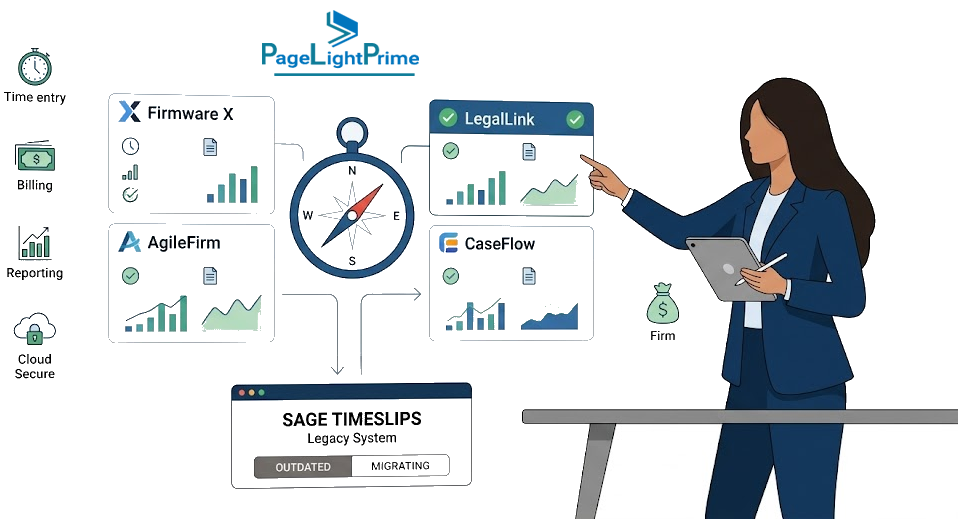 Unified legal business platform combining billing accounting CRM and document management