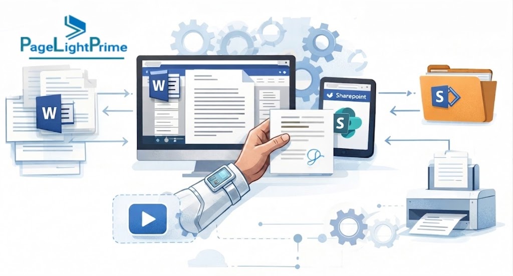 Graphic comparing practice management and legal accounting software alongside key document management