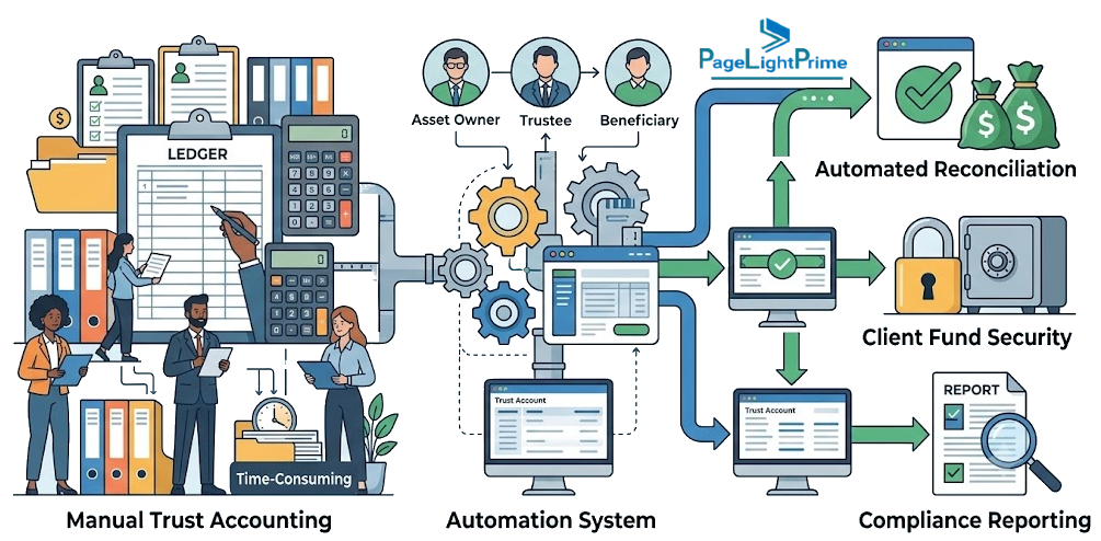 legal practice management software with Microsoft 365 integration accompanying migration phases for trust accounting