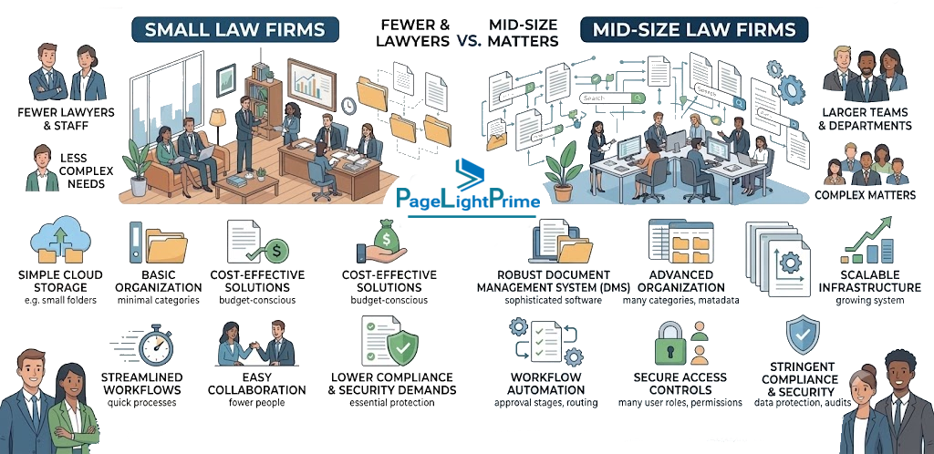 Matter-centric document management system organizing legal documents and emails