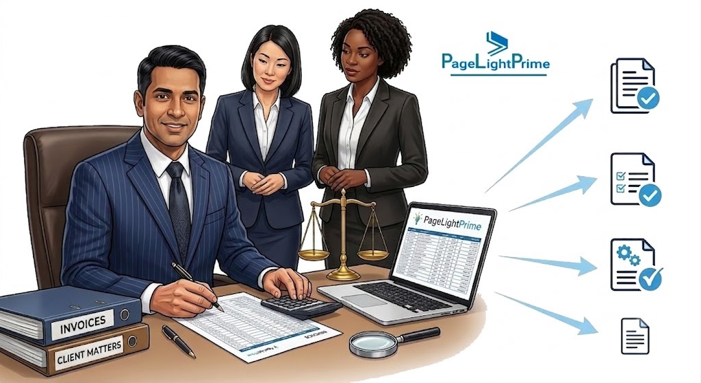 legal professionals shaking hands with connected document folders and a verified workflow