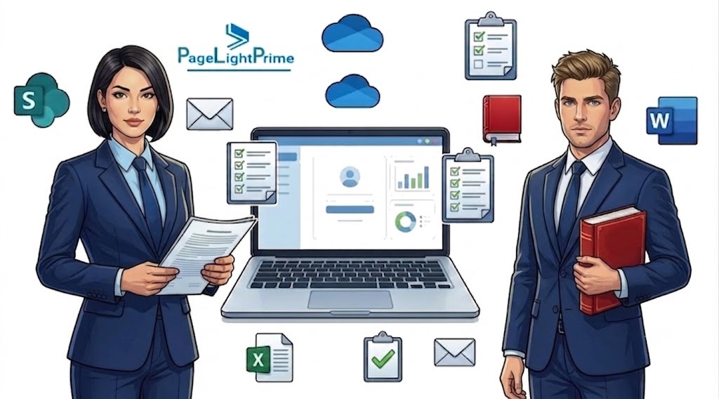Microsoft Teams collaboration for law firms showing client communication and internal case discussions