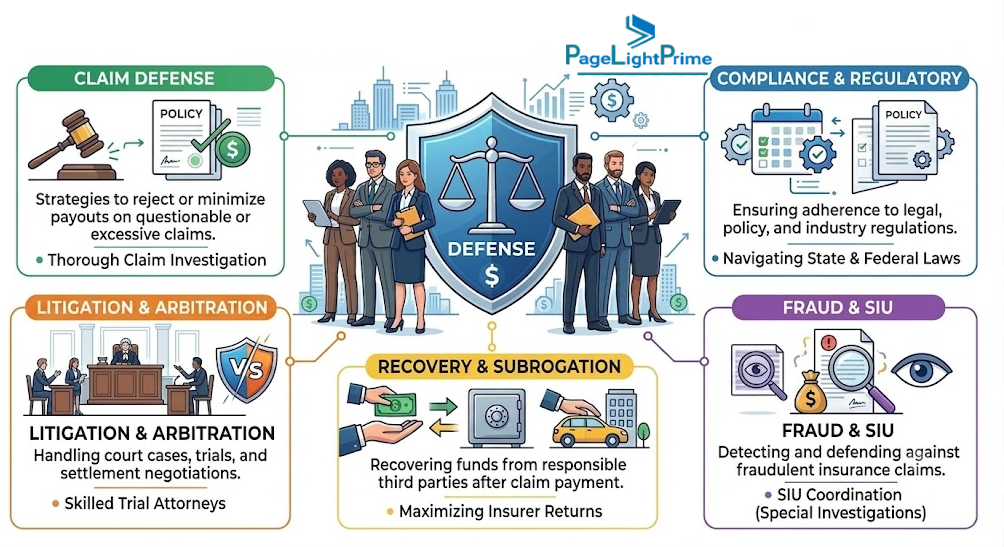 Multi-payor billing system allocating legal fees across insurance companies and corporate clients