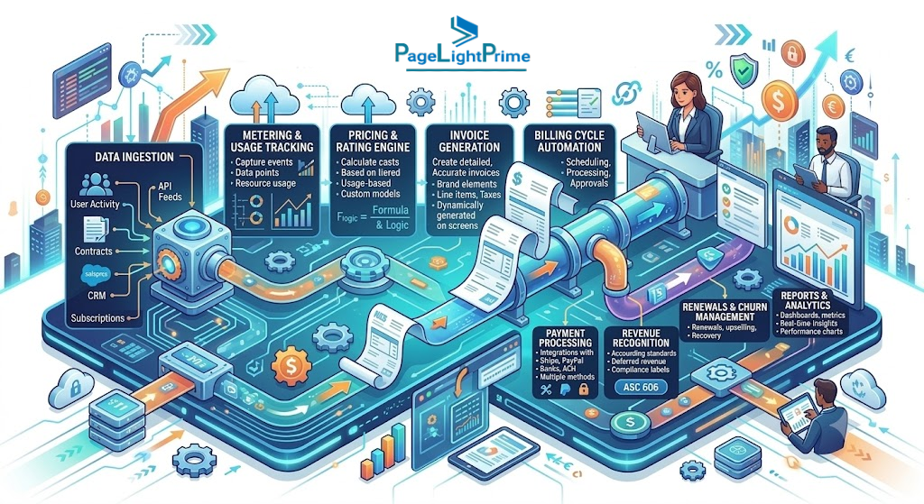 software overview highlighting advanced billing workflows, trust accounting, financial reporting
