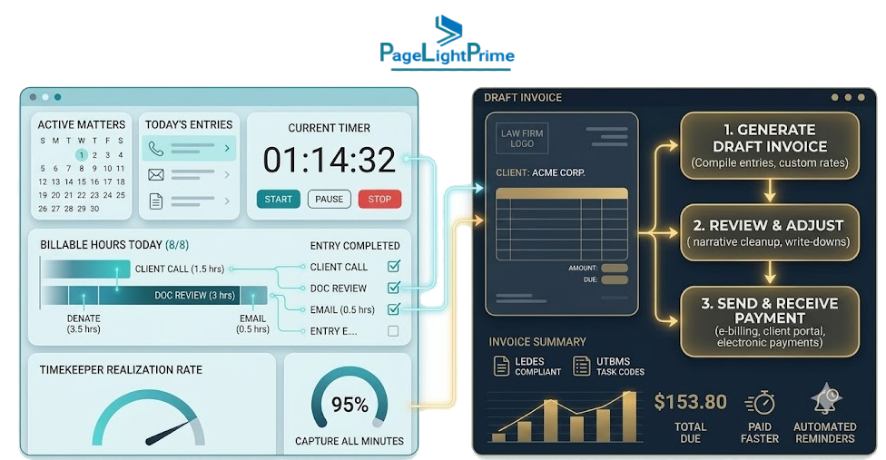 Trust accounting dashboard with IOLTA compliance and matter-level trust ledgers