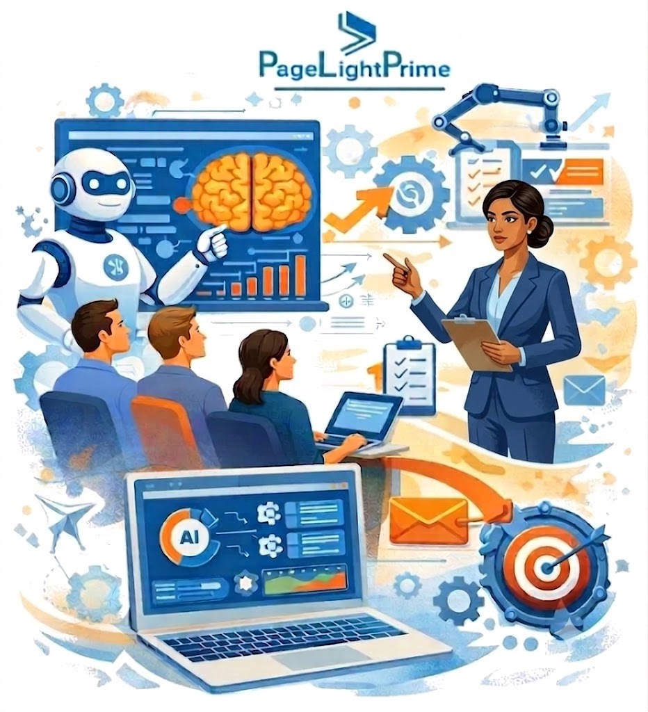 AI governance and information governance illustration showing legal professionals organizing documents