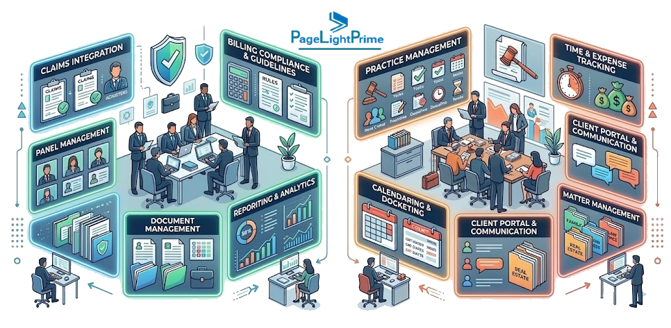 Insurance defense software managing multi-party litigation and party relationships