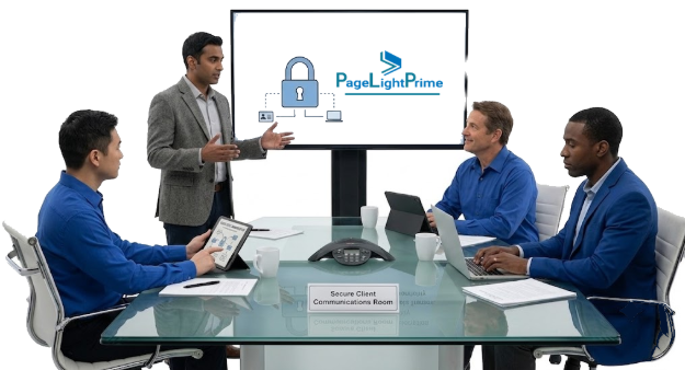 legal professionals using a cloud-based document management system, highlighting the importance